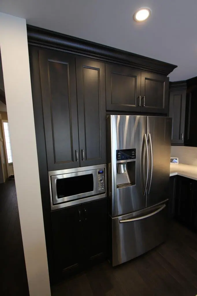 Dark wood kitchen