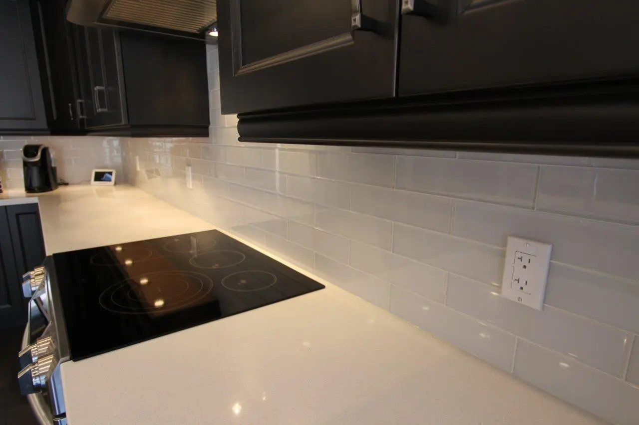 Dark wood kitchen