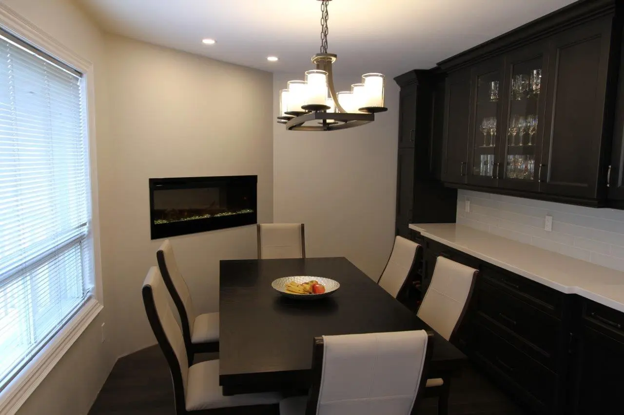 Dark wood kitchen