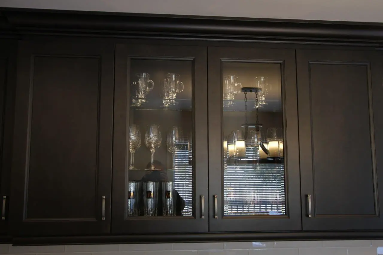 Dark wood kitchen