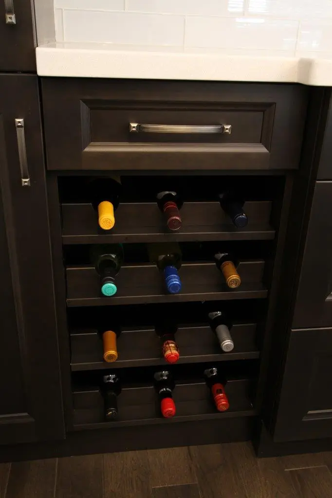 Dark wood kitchen