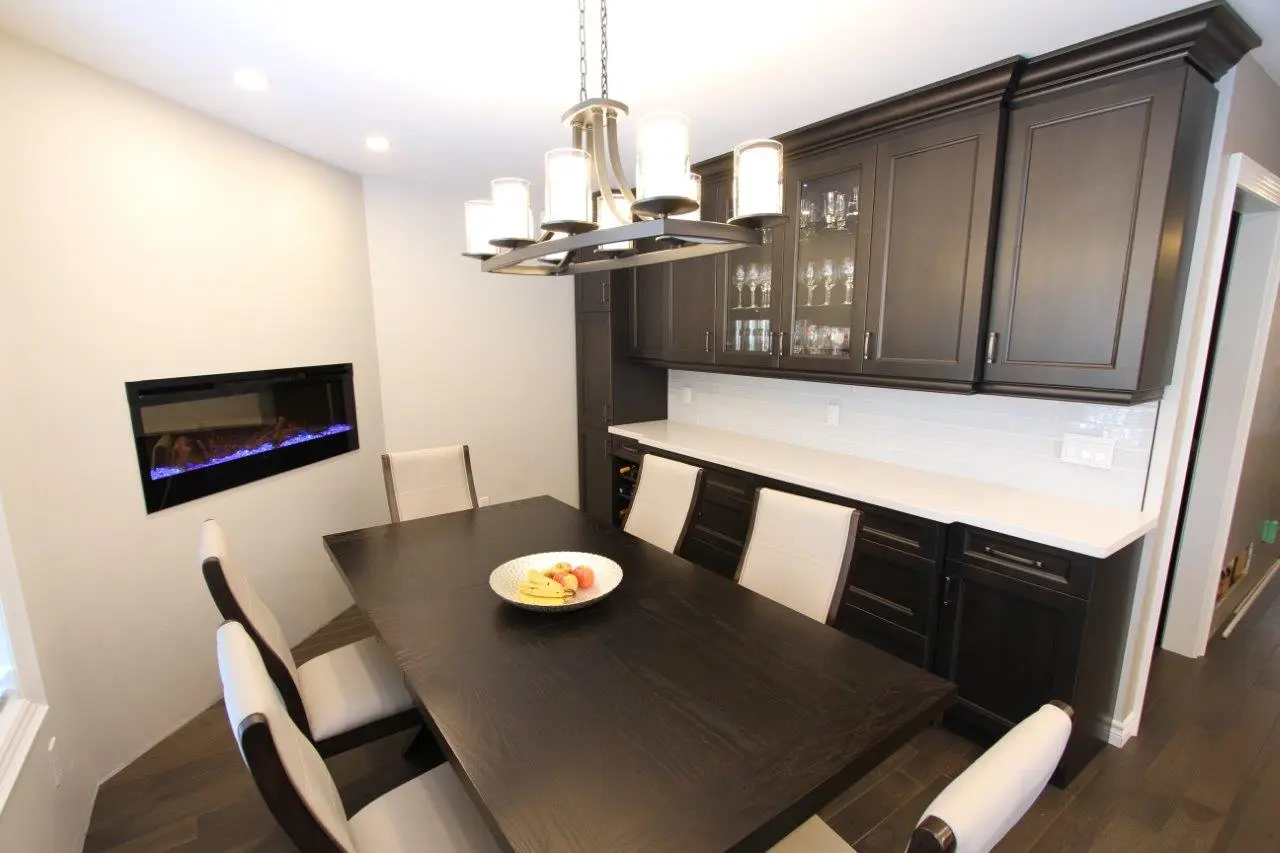 Dark wood kitchen