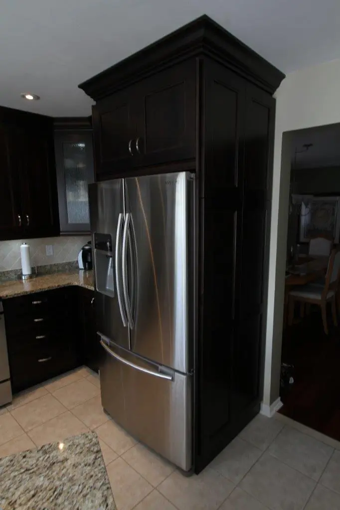 Dark wood kitchen