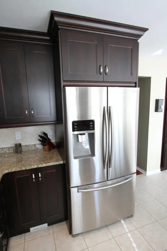 Dark wood kitchen