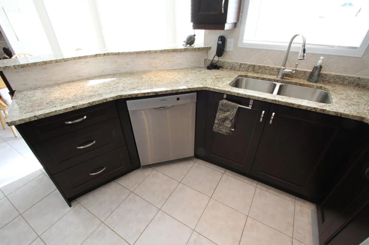 Dark wood kitchen