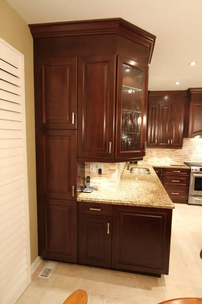 Dark wood kitchen