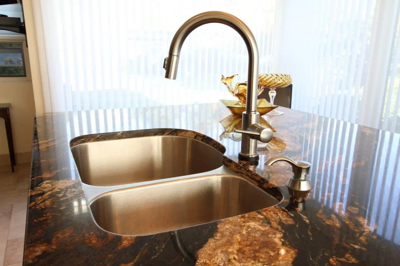 Dark wood kitchen