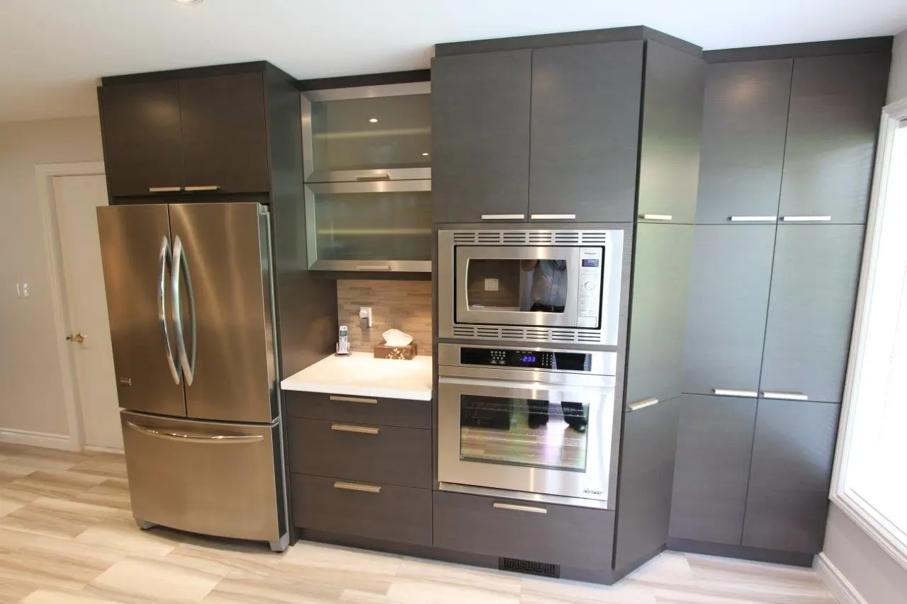 Dark wood kitchen