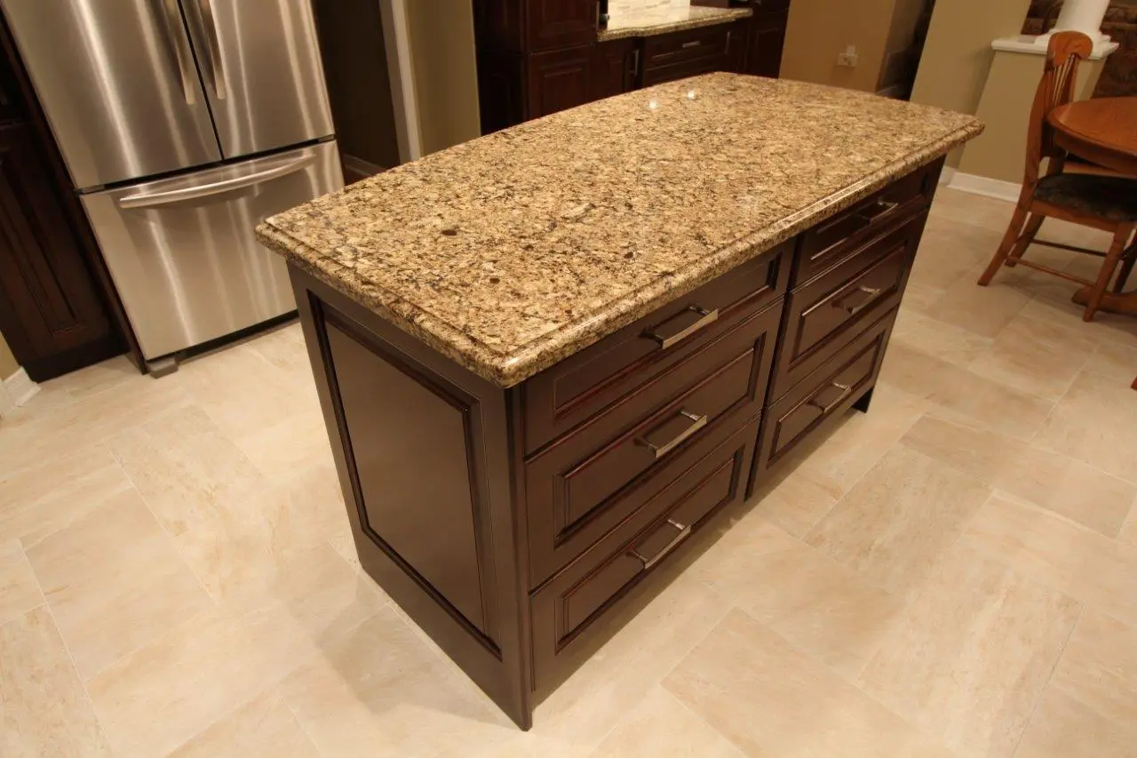 Dark wood kitchen