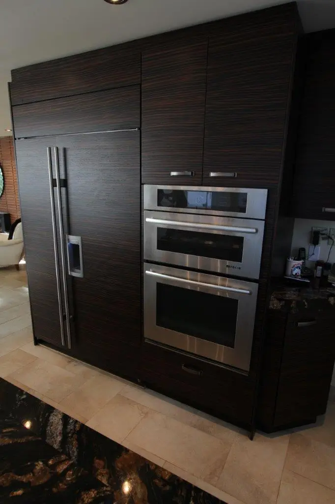Dark wood kitchen