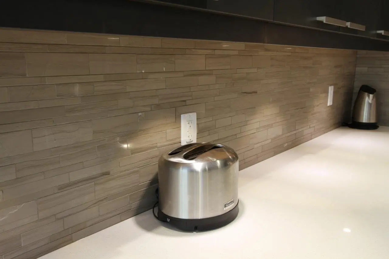 Dark wood kitchen