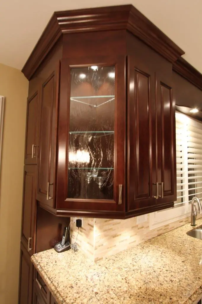 Dark wood kitchen