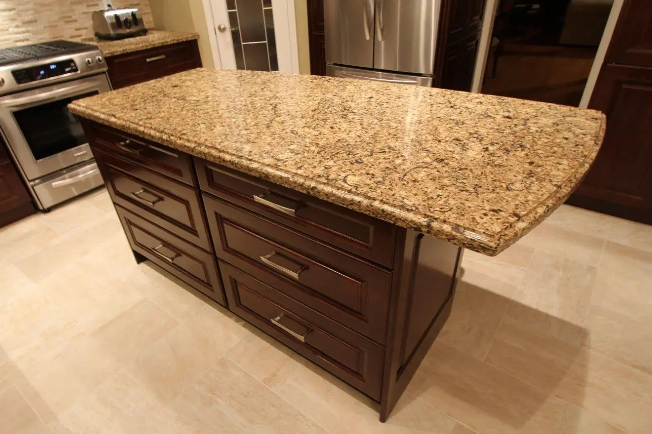 Dark wood kitchen
