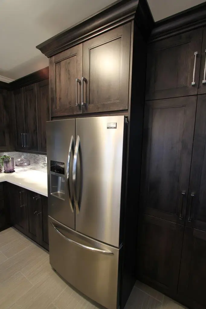 Dark wood kitchen