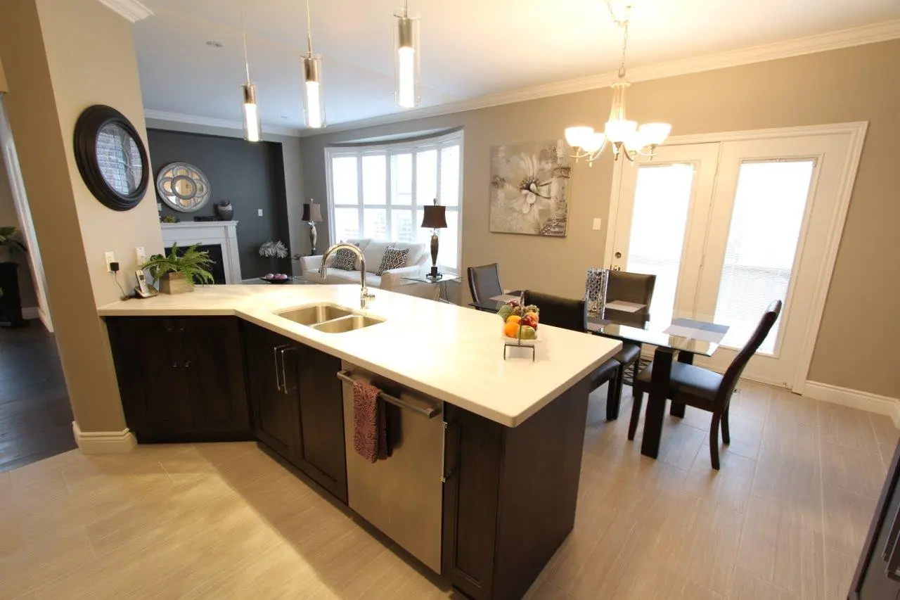 Dark wood kitchen