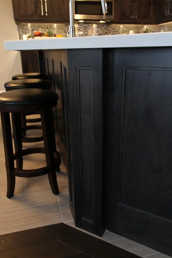 Dark wood kitchen