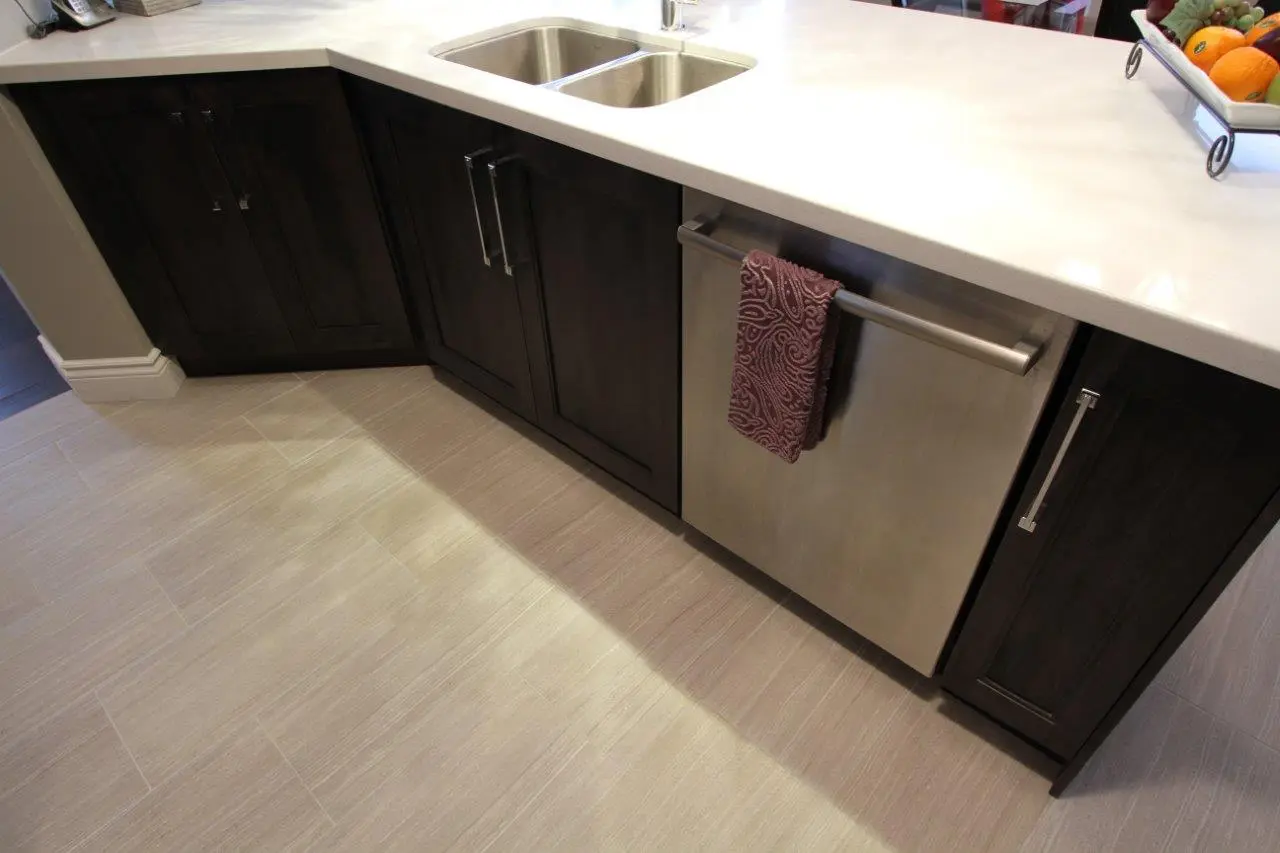 Dark wood kitchen