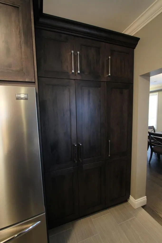 Dark wood kitchen