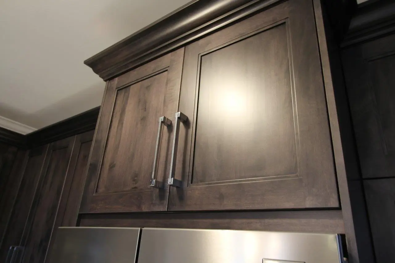 Dark wood kitchen